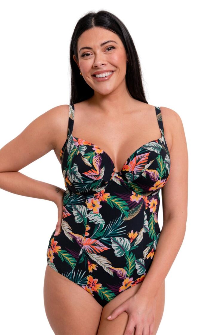 Curvy Kate Cuba Libre Padded Plunge Swimsuit - Print Mix - 32GG