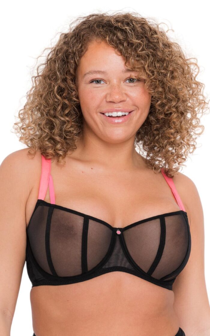 Curvy Kate Elementary Balcony Bra - Black/Pink - 30HH