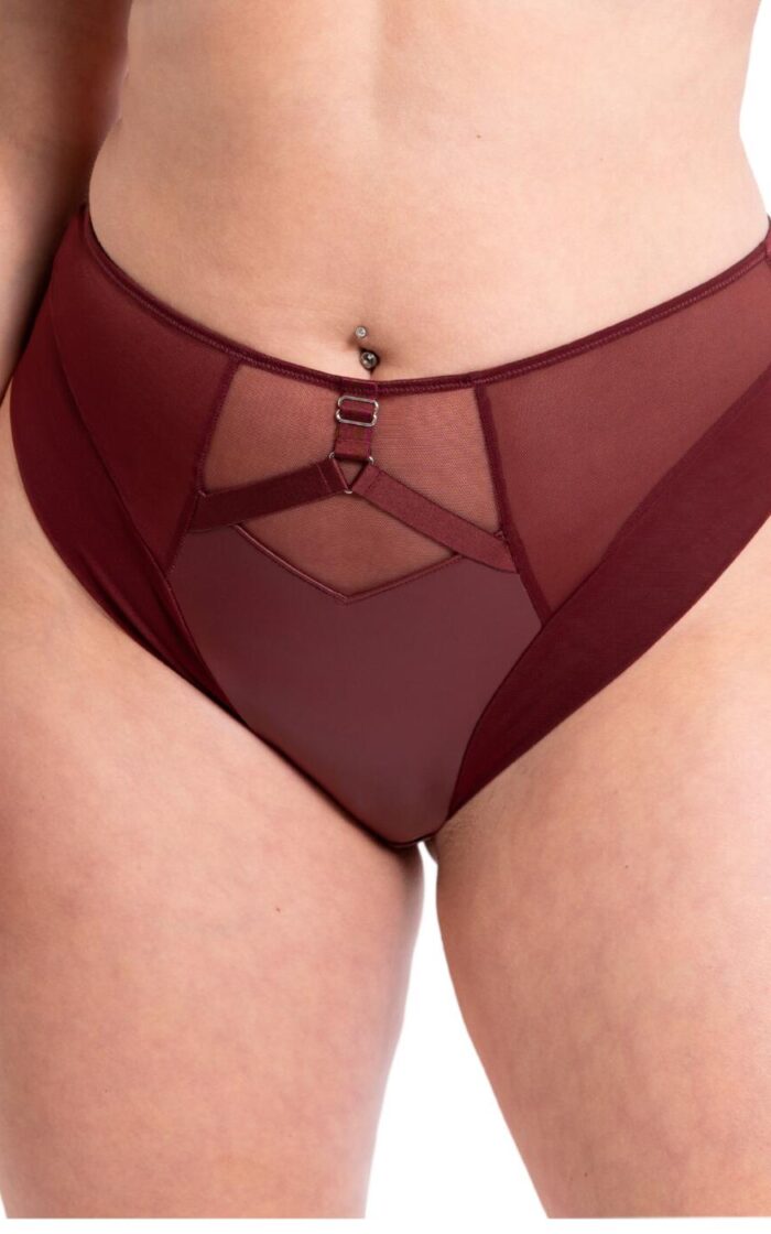 Curvy Kate Enclose High Waist Brief - Oxblood - M - 12