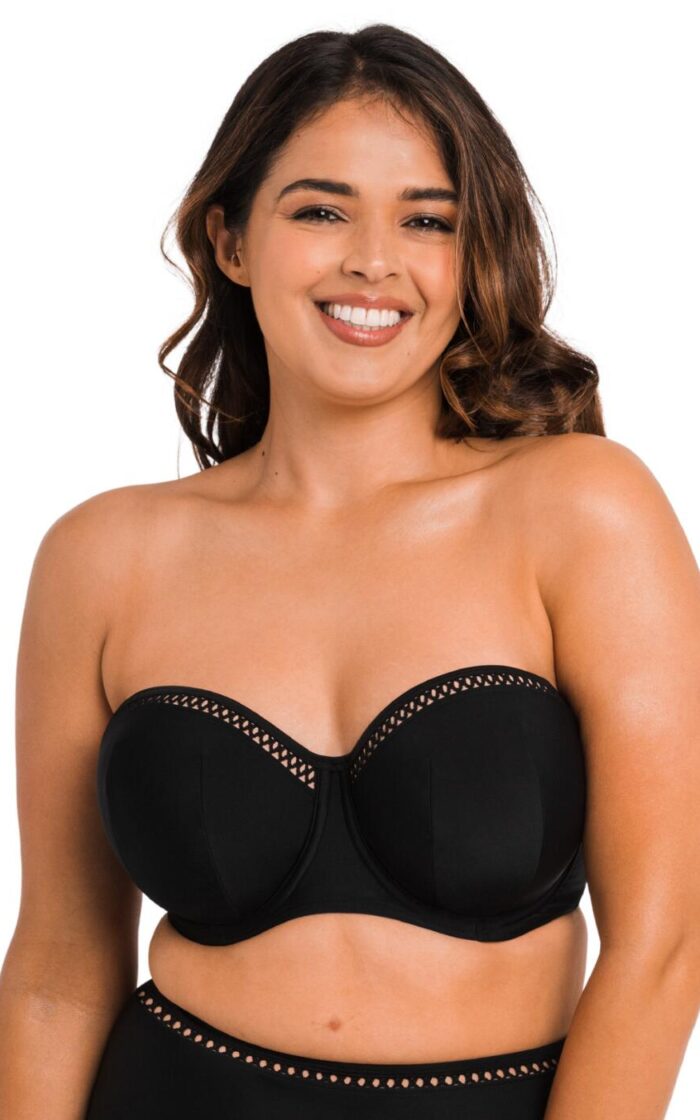 Curvy Kate First Class Bandeau Bikini Top - Black - 30G