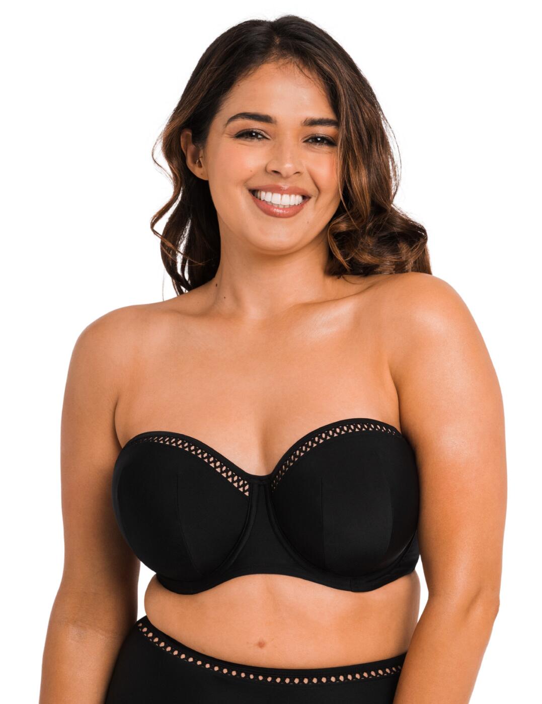 Curvy Kate First Class Bandeau Bikini Top - Black - 30G
