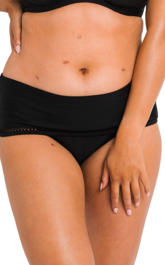 Curvy Kate First Class Deep Fold Over Bikini Brief - Black - XL - 16