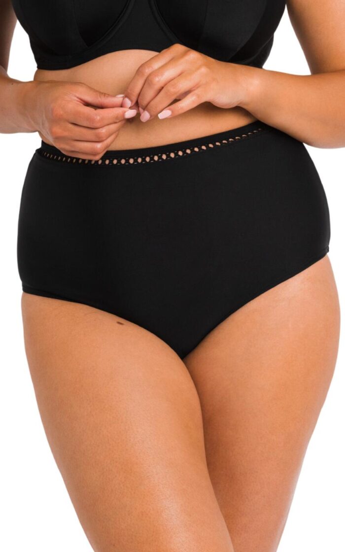 Curvy Kate First Class High Waist Bikini Brief - Black - 4XL - 22