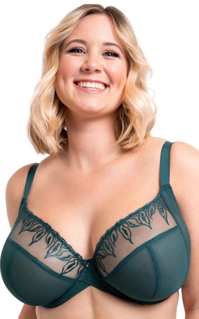 Curvy Kate Flare Full Plunge Side Support Multiway Bra - Emerald Sparkle - 32H