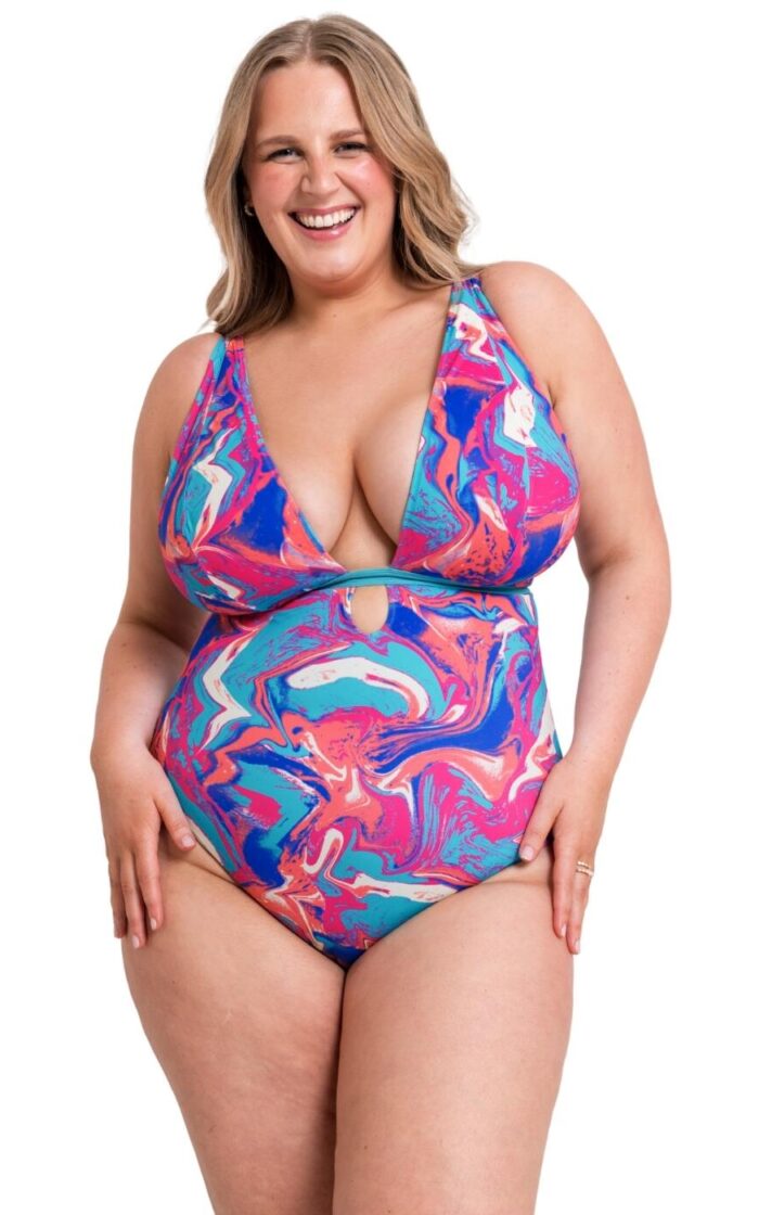 Curvy Kate Ibiza Reversible Non Wired Swimsuit - Print Mix - 30DD/E