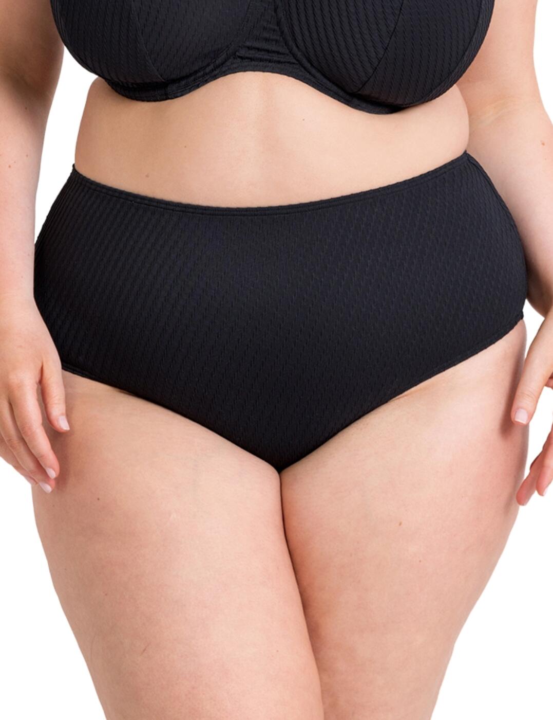 Curvy Kate Jet Set High Waist Bikini Brief - Black - S - 10