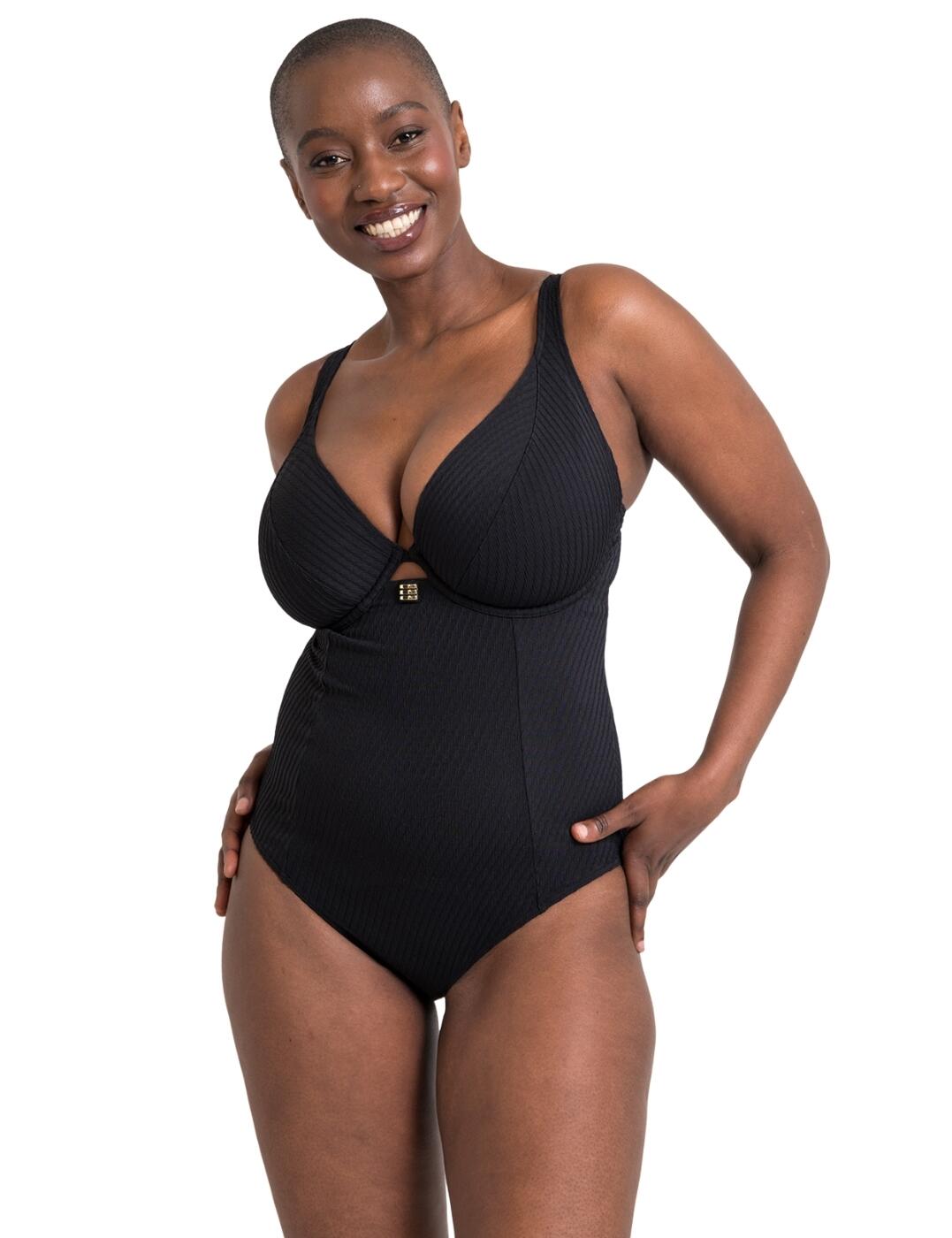 Curvy Kate Jet Set Plunge Swimsuit - Black - 30E