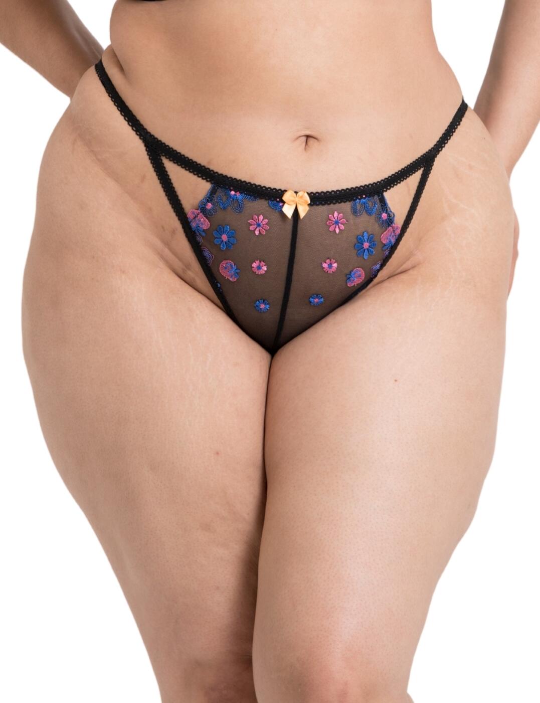 Curvy Kate Strawberry Crush Brazilian Brief - Black Multi - L - 14