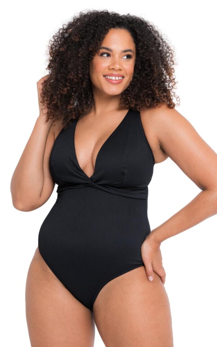 Curvy Kate Twist & Shout Non Wired Swimsuit - Black - 32DD/E