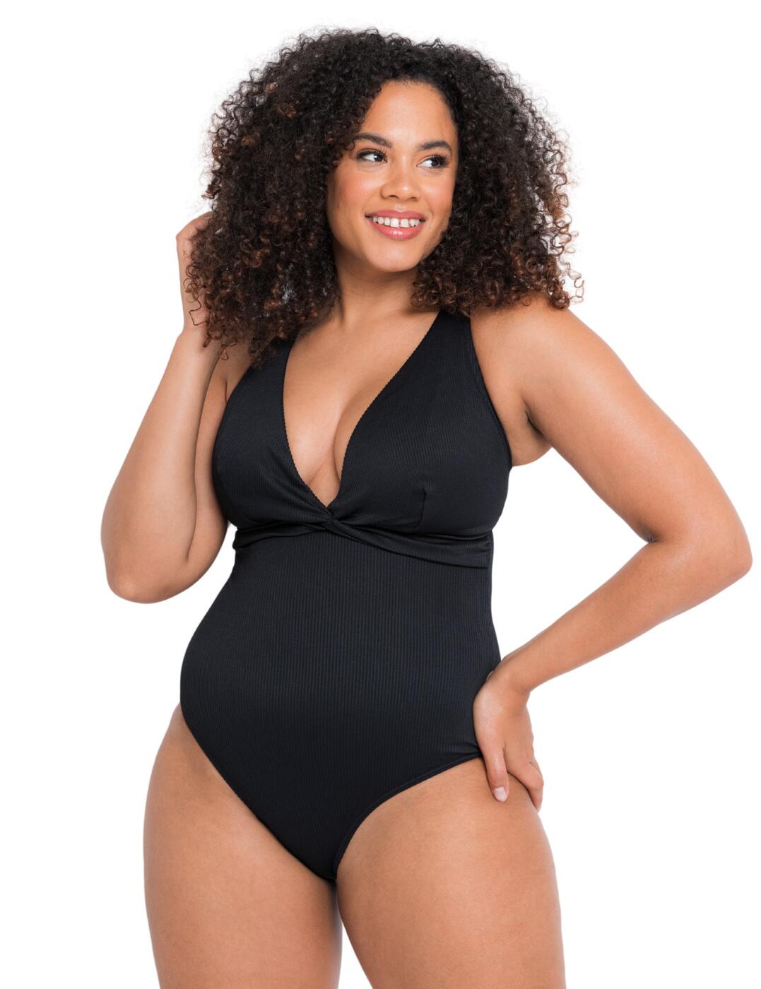 Curvy Kate Twist & Shout Non Wired Swimsuit - Black - 32DD/E