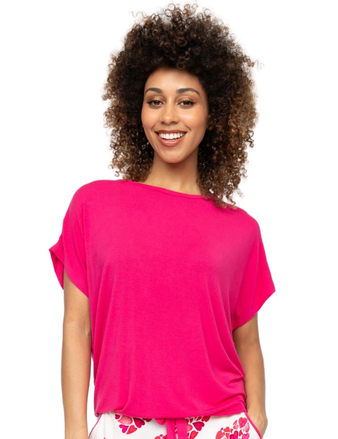 Cyberjammies Aria Slouch Jersey Pyjama Top - Bright Pink - XXS - 6