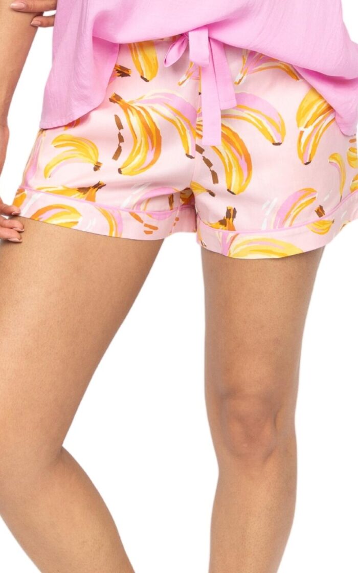 Cyberjammies Betsy Banana Print Shorts - Light Pink Mix - S - 10