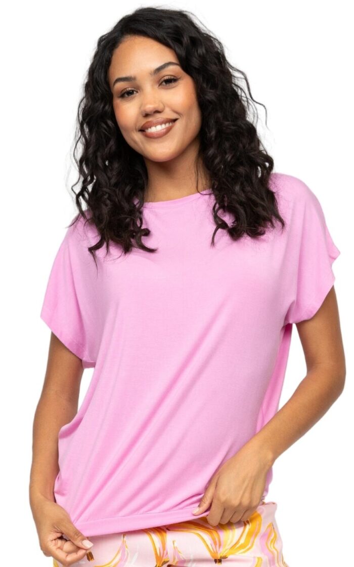 Cyberjammies Betsy Slouch Jersey Pyjama Top - Light Pink Mix - S - 10