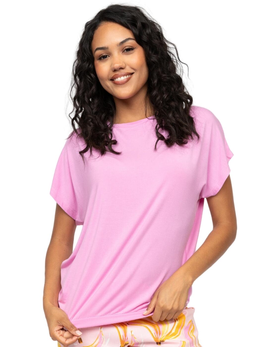 Cyberjammies Betsy Slouch Jersey Pyjama Top - Light Pink Mix - S - 10