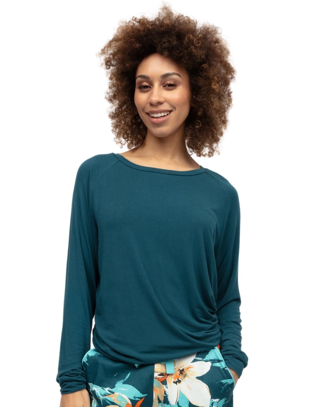 Cyberjammies Goldie Slouch Jersey Pyjama Top - Teal