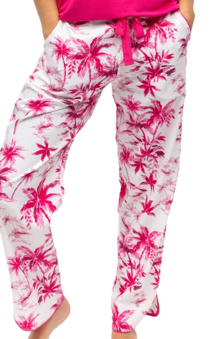 Cyberjammies Haley Pyjama Bottoms - White Palm Print - XL - 16