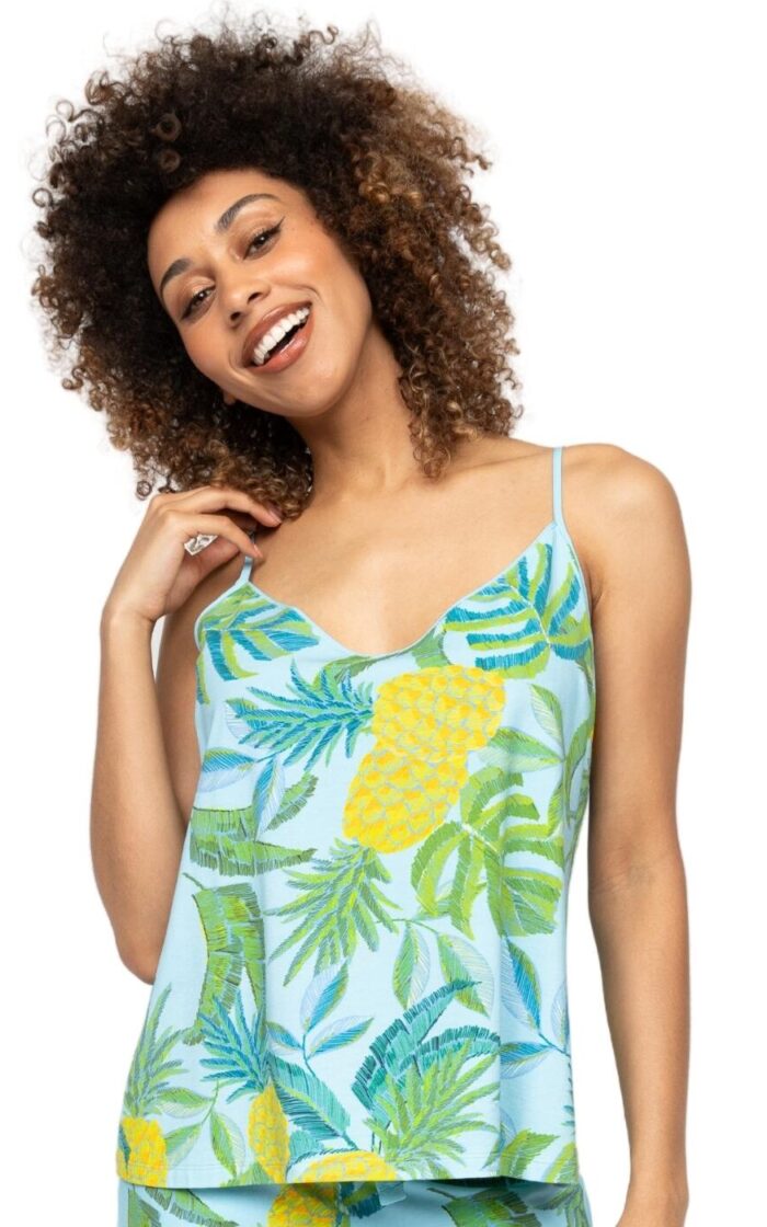 Cyberjammies Paige Cami Top - Light Blue Mix - S - 10