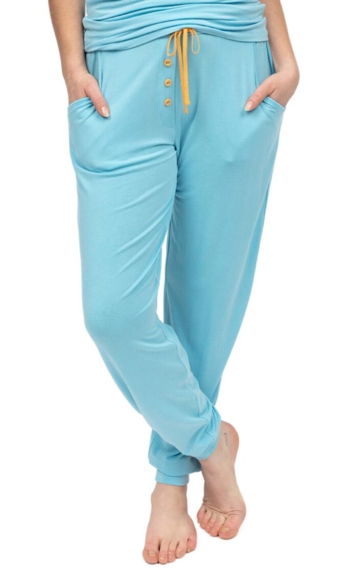Cyberjammies Paige Jersey Pyjama Bottoms - Light Blue - S - 10