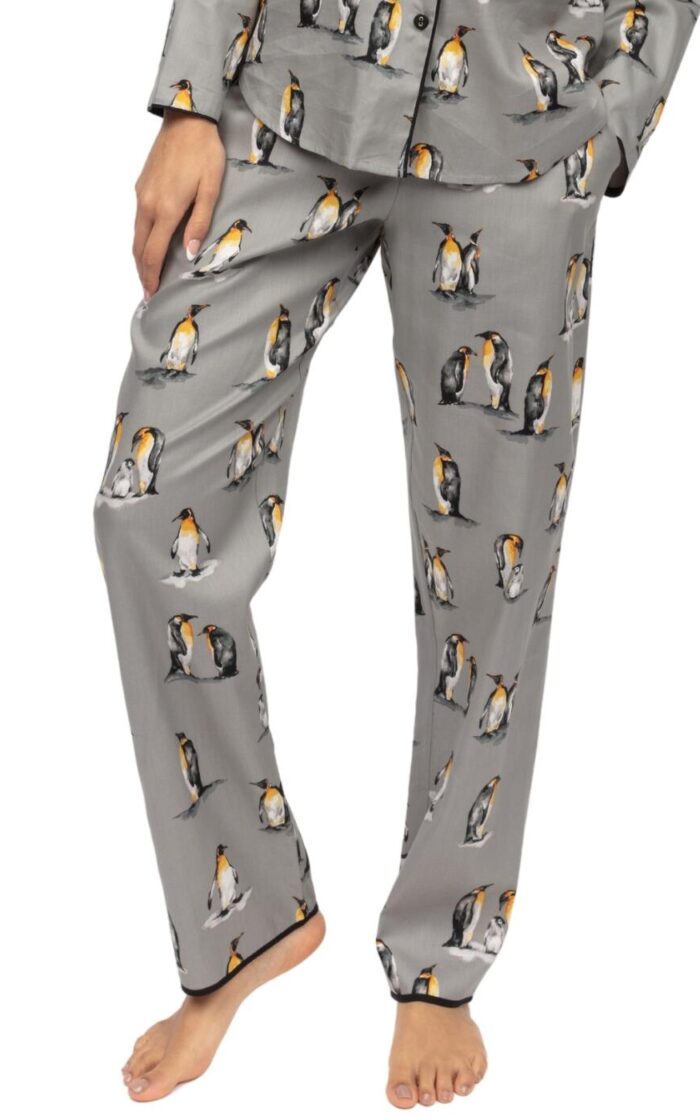 Cyberjammies Parker Penguin Print Pyjama Bottoms - Grey Mix - 3XL - 20