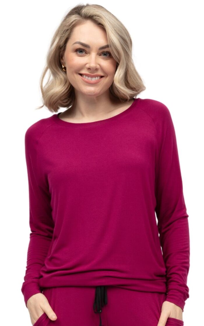 Cyberjammies Penelope Slouch Jersey Pyjama Top - Berry