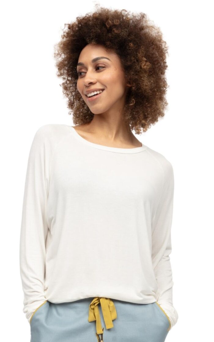 Cyberjammies Piper Slouch Jersey Pyjama Top - White - XL - 16