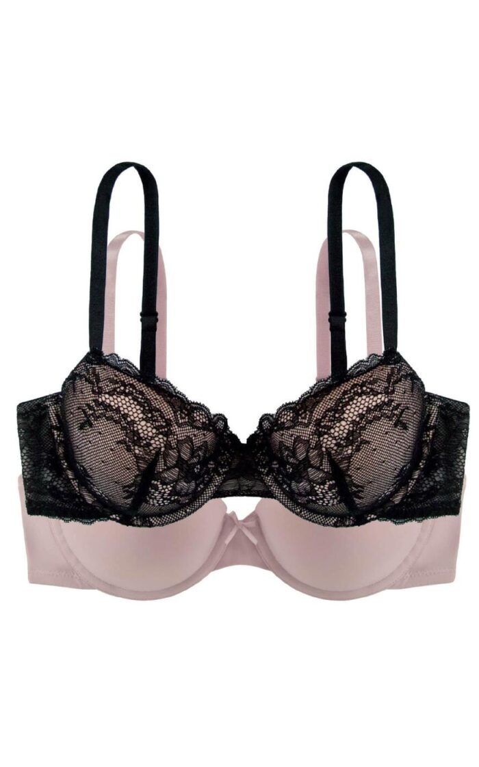 Dorina Chloe Demi Cup Bra 2 Pack - Black/Blush - 32B
