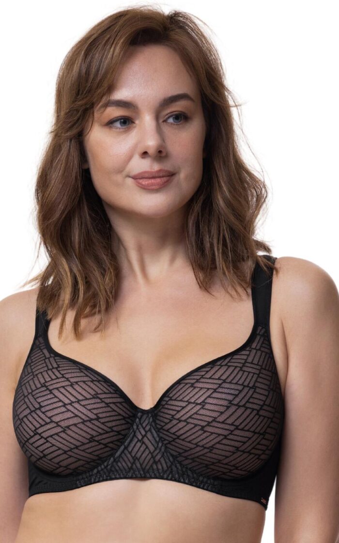 Dorina Leila Demi Cup Bra - Black - 42DD
