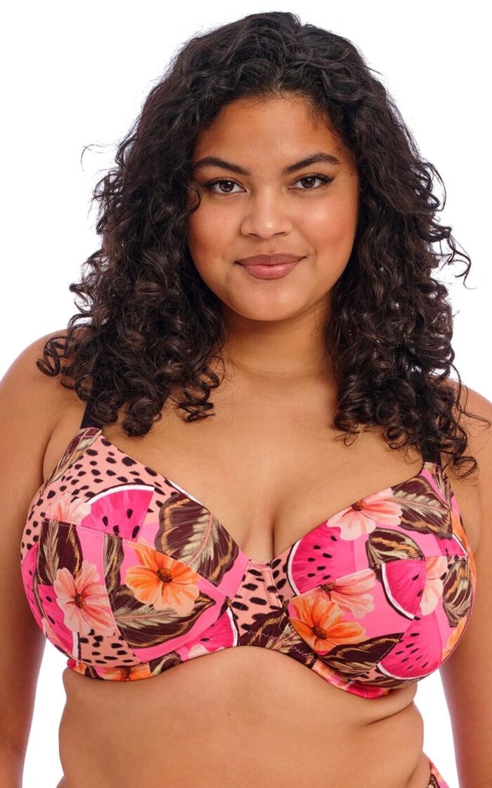 Elomi Cabana Nights Plunge Bikini Top - Multi - 40E