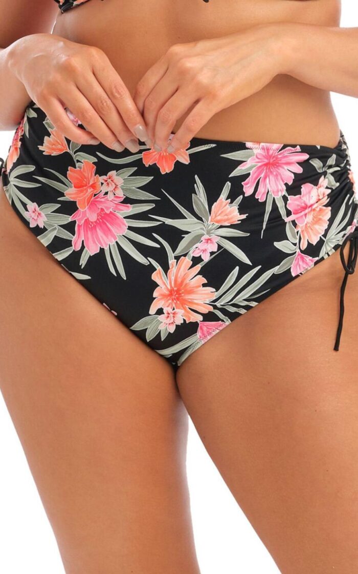 Elomi Dark Tropics Adjustable Bikini Brief - Black - 6XL - 26