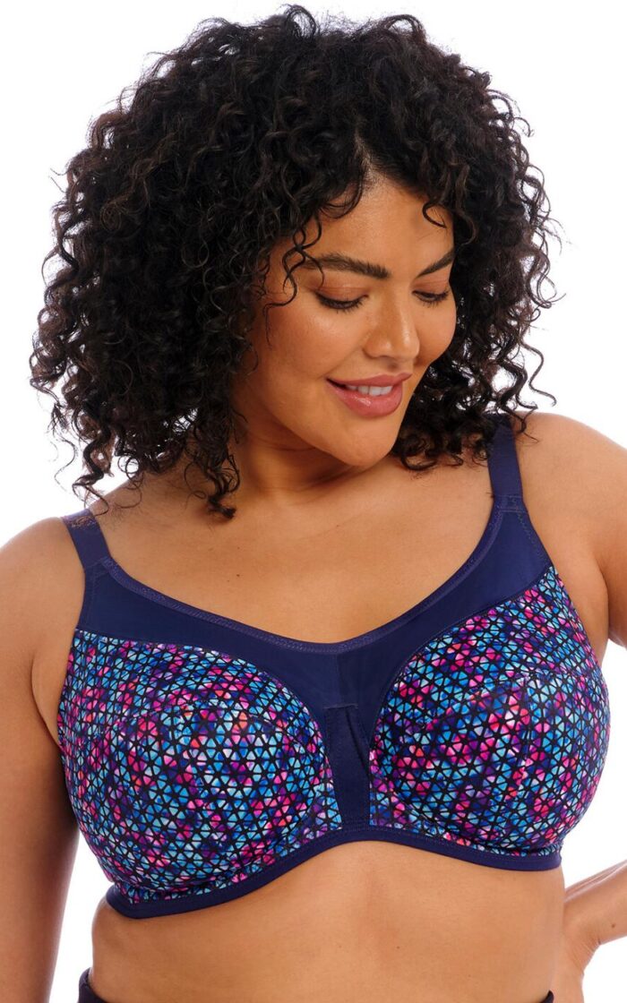 Elomi Energise Underwired Sports Bra - Navy Geo - 34K