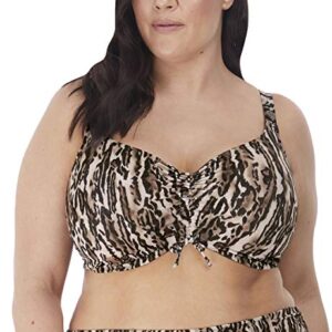 Elomi Fierce Crop Bikini Top - Black - 36FF