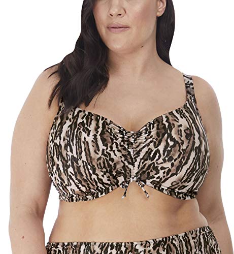 Elomi Fierce Crop Bikini Top - Black - 36FF