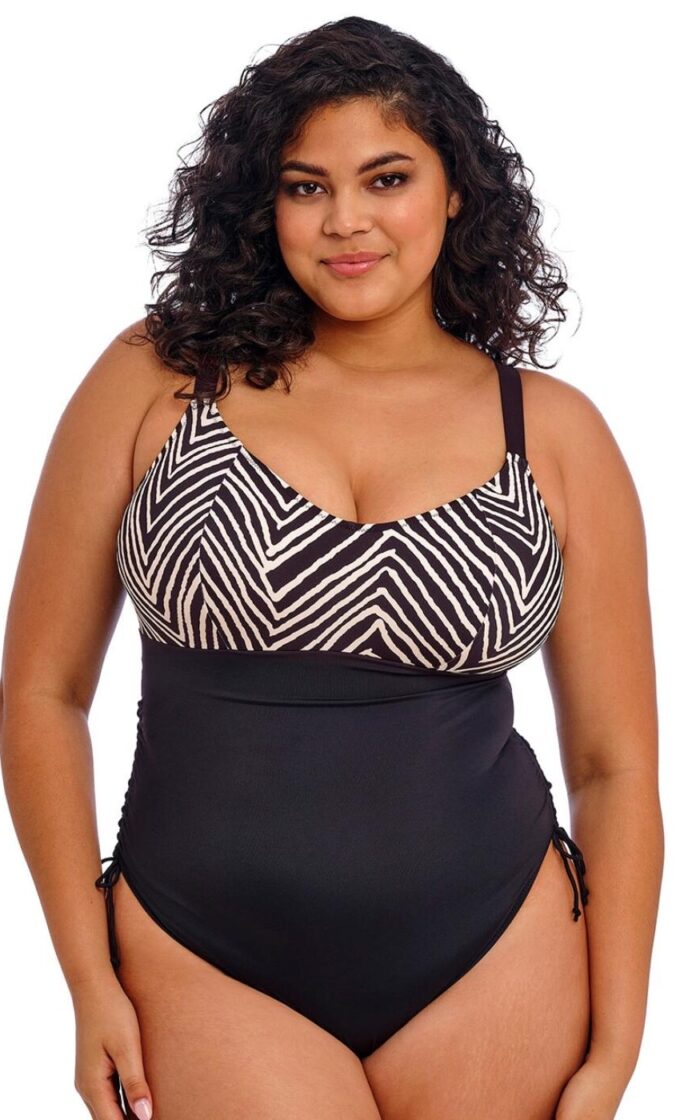 Elomi Fiji Falls Non Wired Swimsuit - Black - 34G/GG