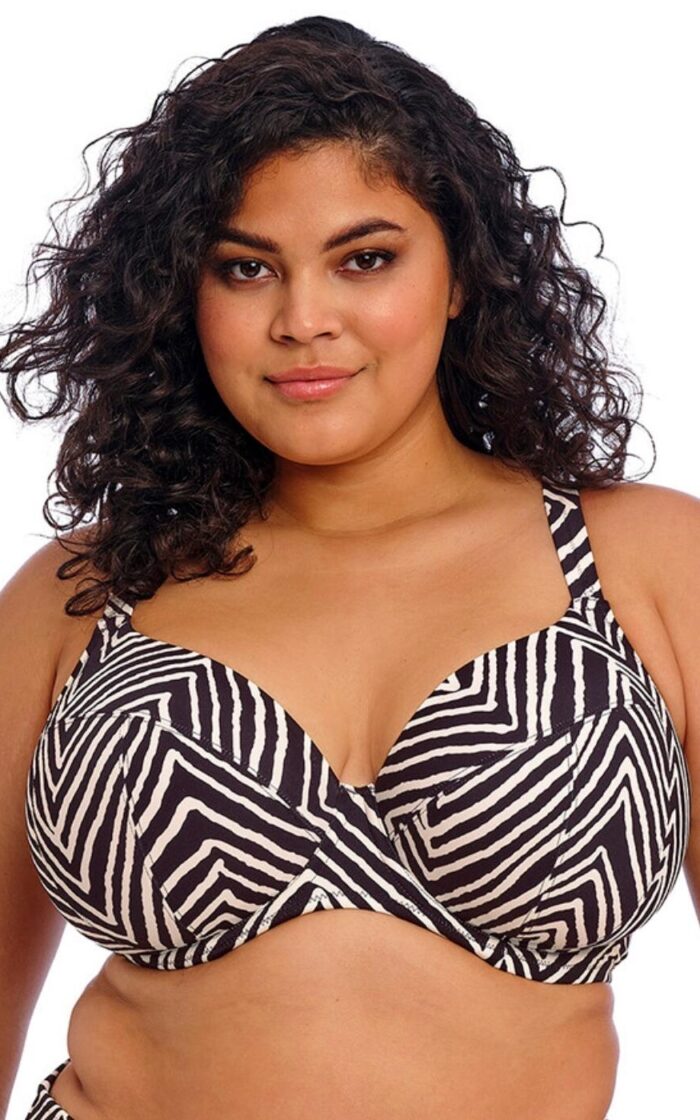 Elomi Fiji Falls Plunge Bikini Top - Black - 34G