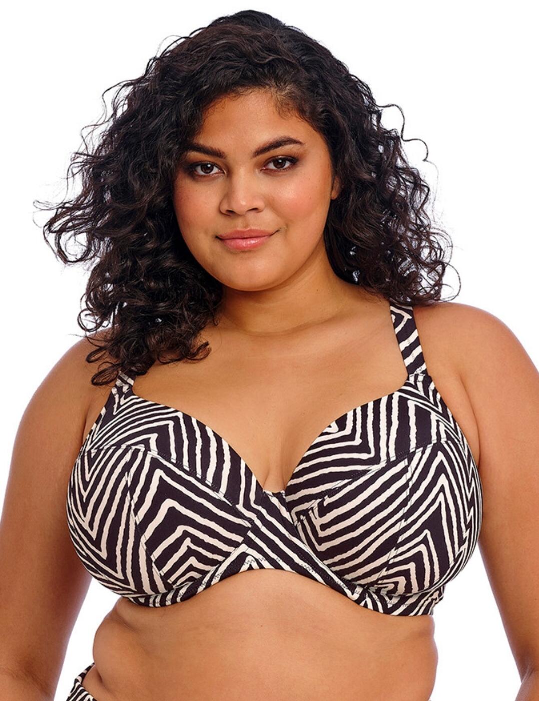 Elomi Fiji Falls Plunge Bikini Top - Black - 34G