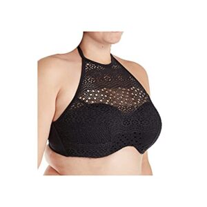 Elomi Indie High Neck Bandeau Bikini Top - Black - 38H