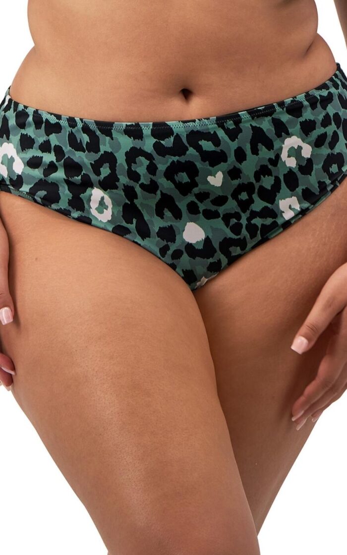 Elomi Jungle Bay Mid Rise Bikini Brief - Olive - L - 14