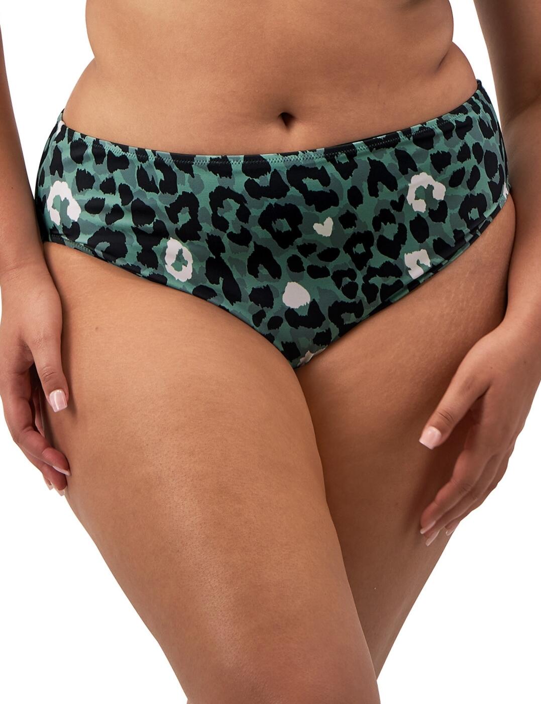 Elomi Jungle Bay Mid Rise Bikini Brief - Olive - L - 14