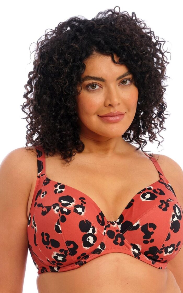 Elomi Kotiya Plunge Bikini Top - Terracotta - 34G