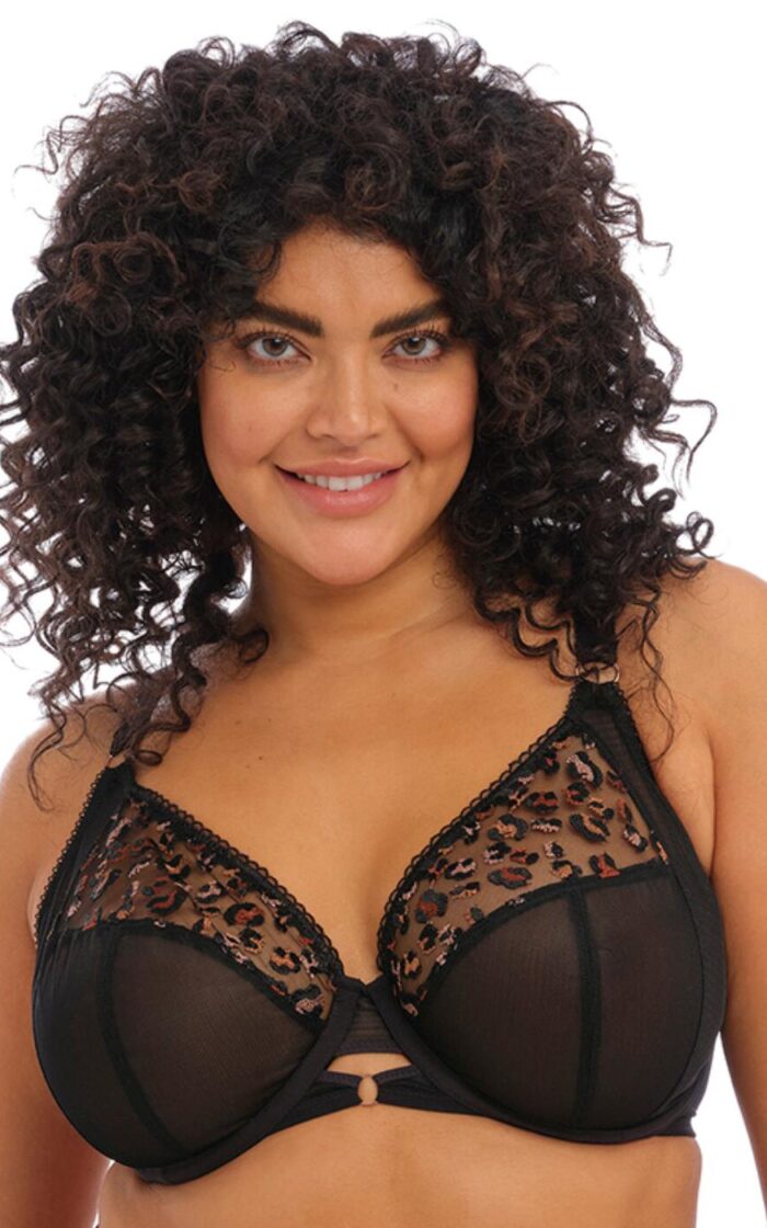 Elomi Namrah Bandless Plunge Bra - Black - 38G