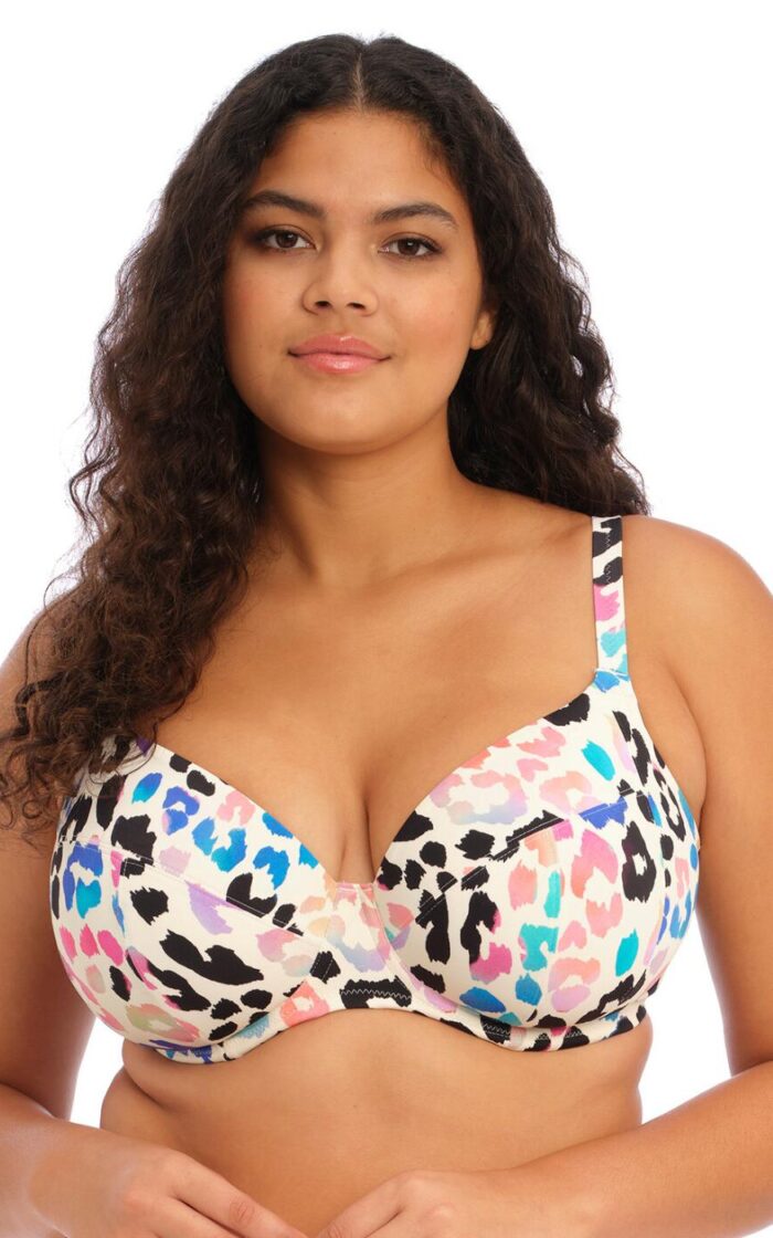 Elomi Party Bay Plunge Bikini Top - Multi - 34G