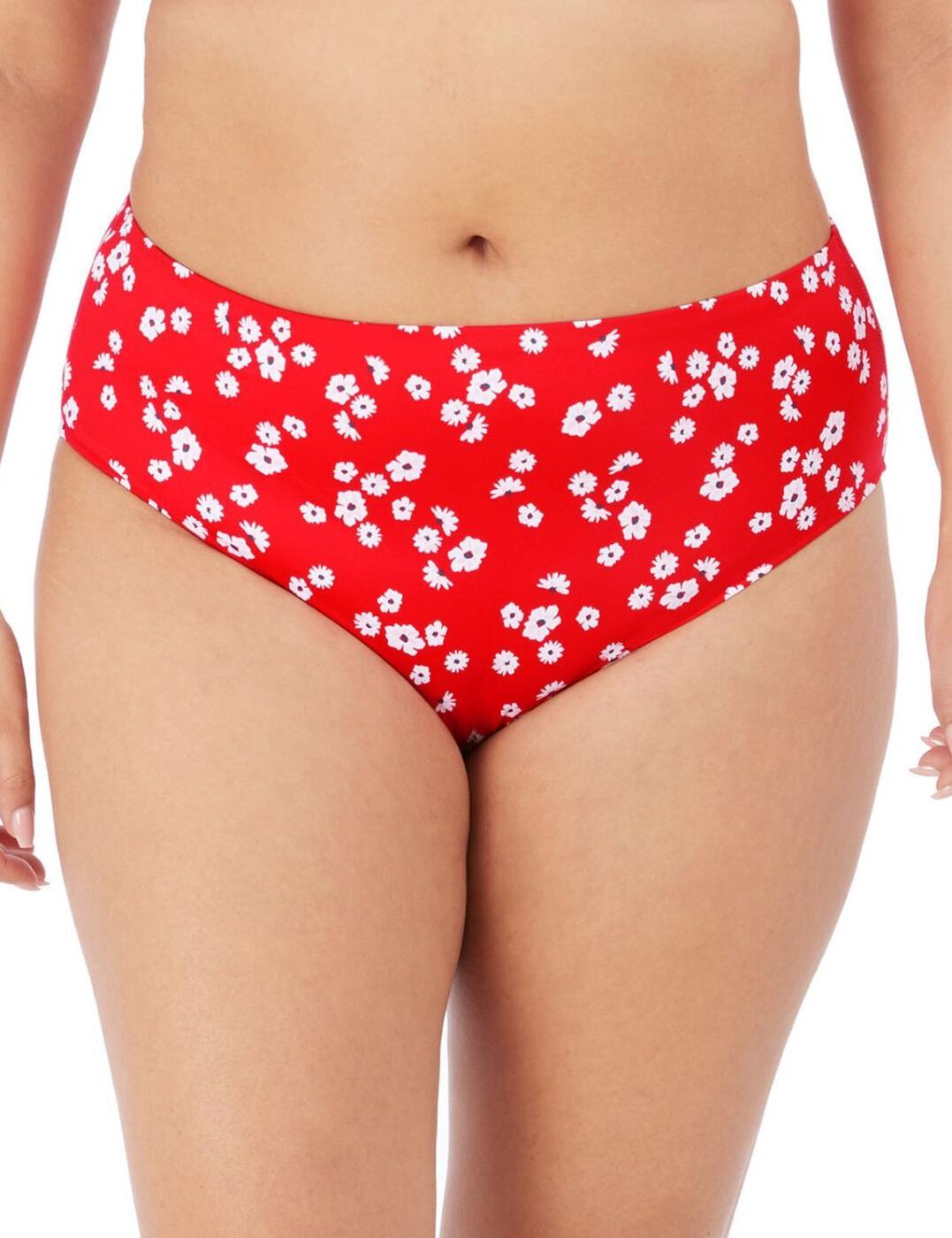 Elomi Plain Sailing Bikini Brief - Red Floral - 5XL - 24