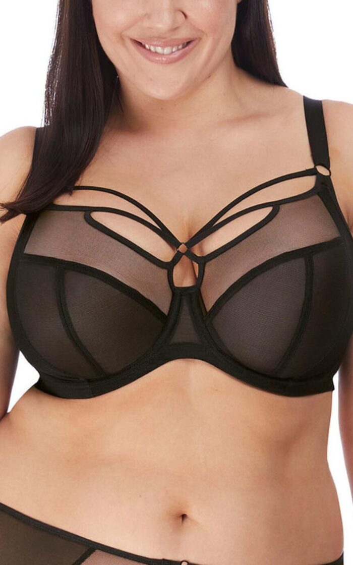 Elomi Sachi Plunge Bra - Black - 32HH