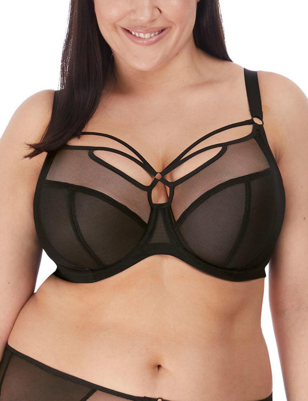Elomi Sachi Plunge Bra - Black - 32HH