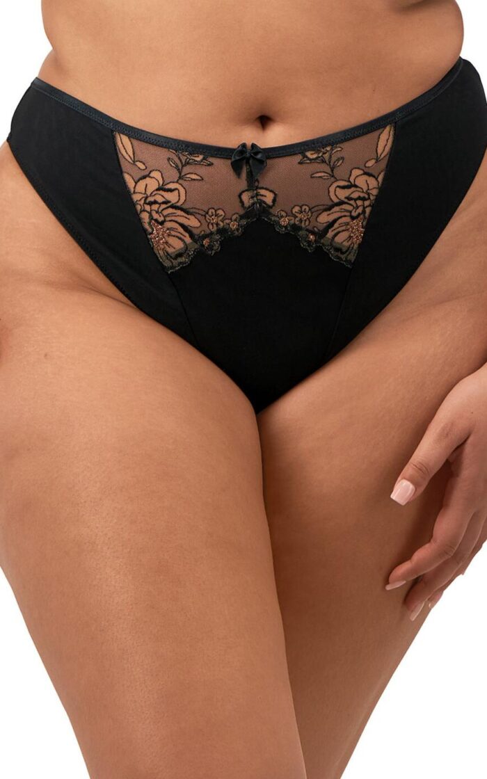 Elomi Teagan Thong - Black/Almond - 3XL - 20
