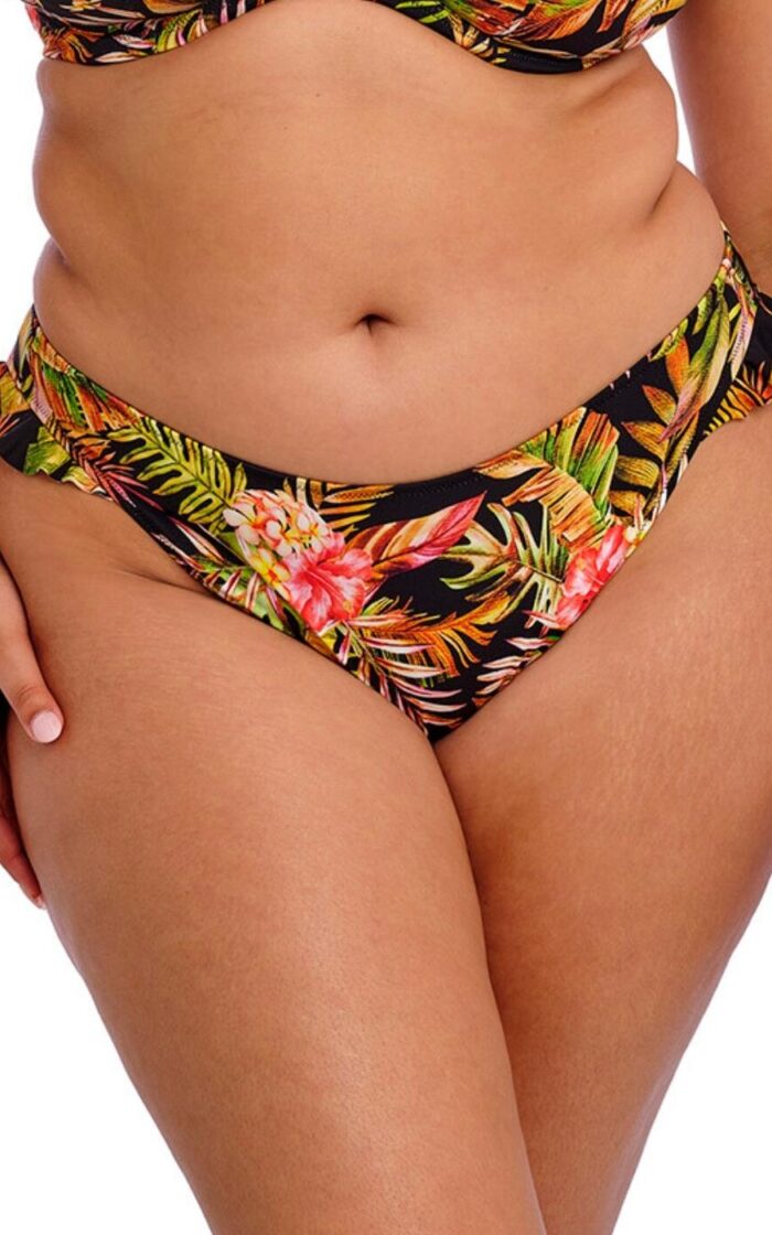 Elomi Tiger Valley High Leg Bikini Brief - Black - M - 12