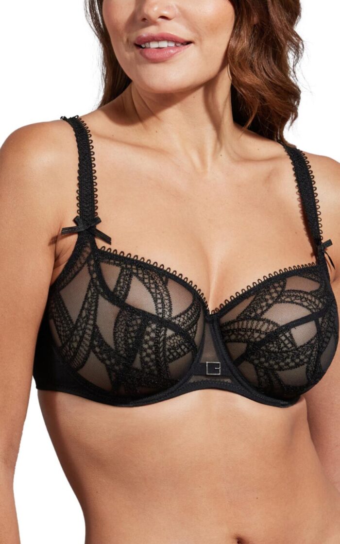 Empreinte Gustave Low Neck Bra - Black - 38G