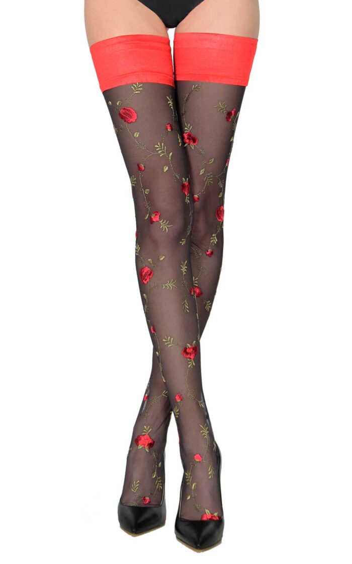 FIORELLA Rose Italian Tulle Thigh Highs