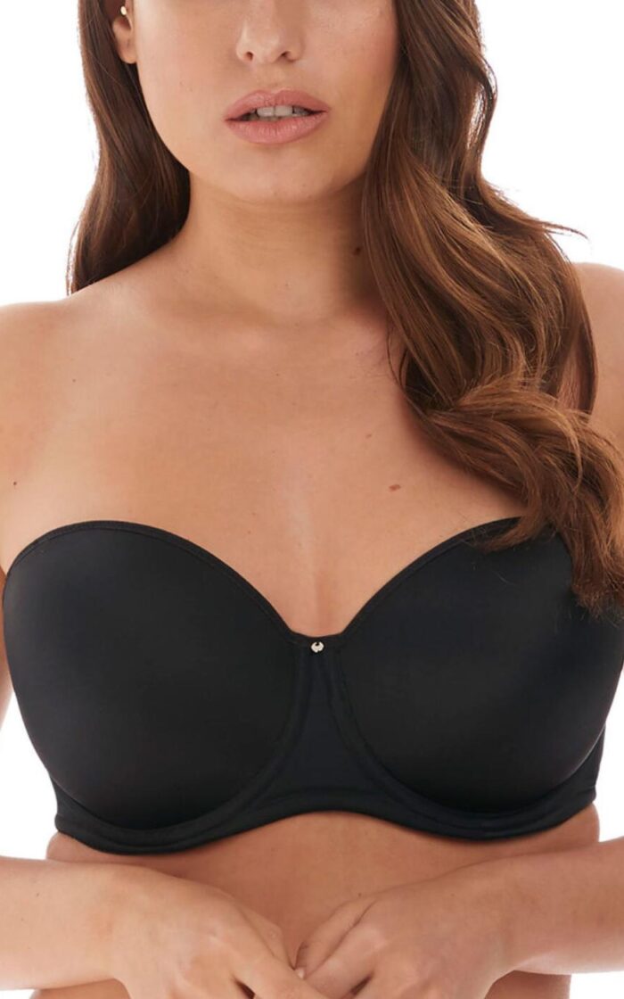 Fantasie Aura Moulded Strapless Bra - Black - 30GG