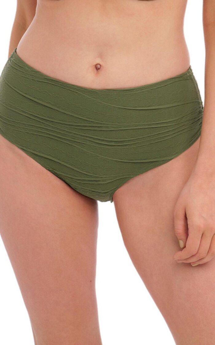 Fantasie Beach Waves Adjustable Leg Bikini Short - Olive - S - 10